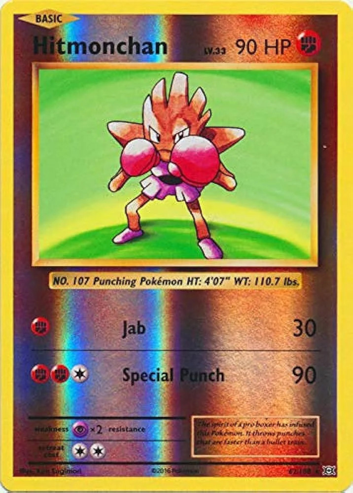 Hitmonchan #62 — Evoluciones (Reverse Holo)