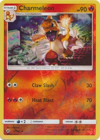Charmeleon #19 — Sombras Ardientes (Reverse Holo)