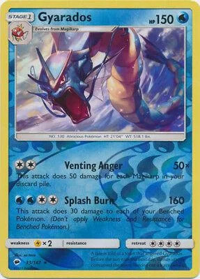 Gyarados #33 — Burning Shadows (Reverse Holo)