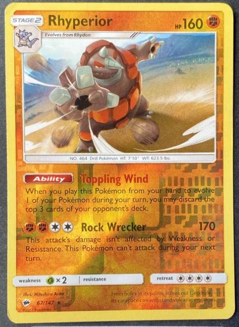 Rhyperior #67 — Sombras Ardientes (Reverse Holo)