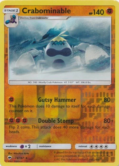Crabominable #74 — Ombre Infuocate (Reverse Holo)