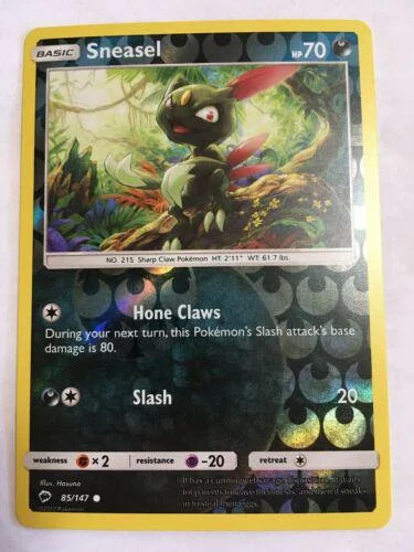 Sneasel #85 — Sombras Ardientes (Reverse Holo)