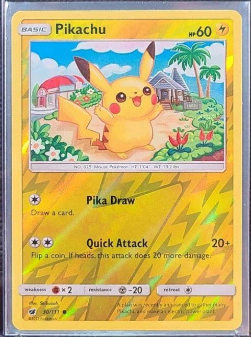 Pikachu #30 — Invasión Carmesí (Reverse Holo)