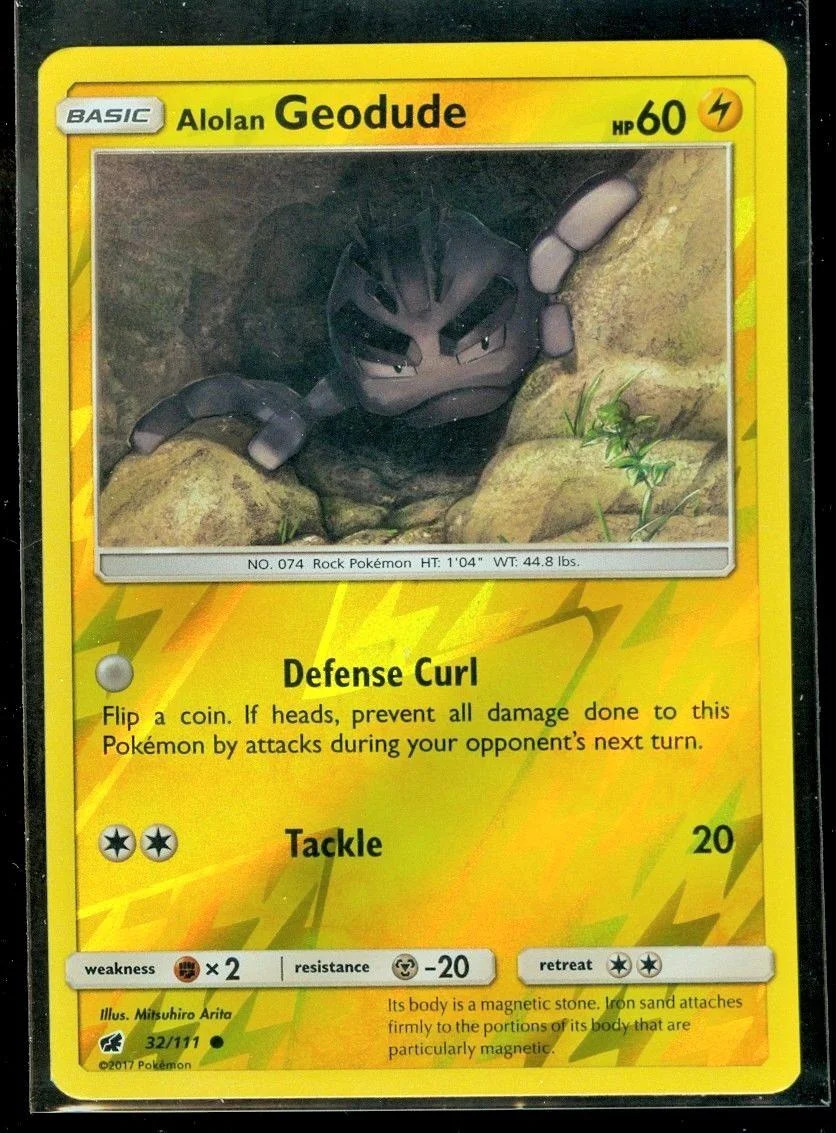 Geodude de Alola #32 — Invasión Carmesí (Reverse Holo)