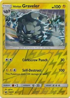 Graveler de Alola #33 — Invasão Carmim (Reverse Holo)