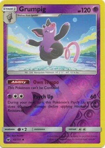 Grumpig #42 — Invasione Scarlatta (Reverse Holo)