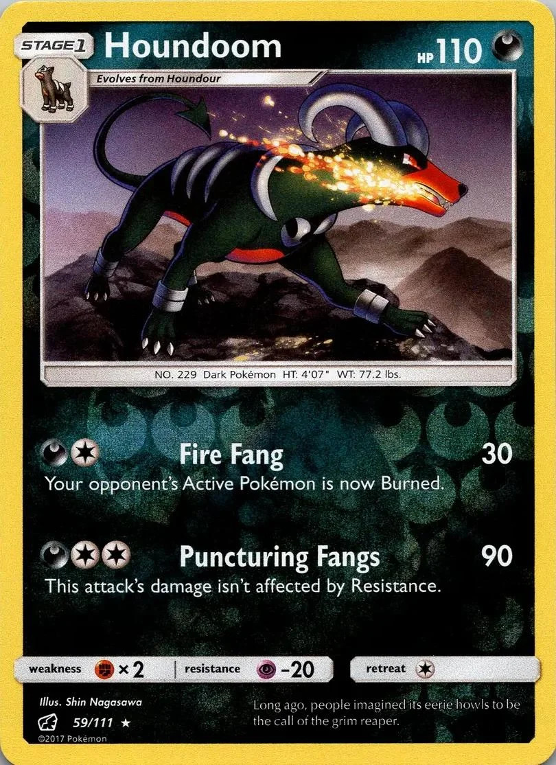 Houndoom #59 — Invasão Carmim (Reverse Holo)