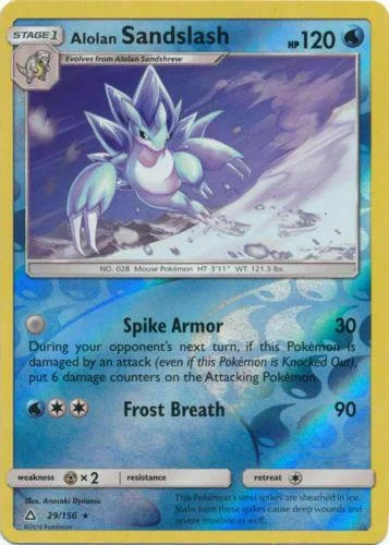 Sandslash de Alola #29 — Ultra Prisma (Reverse Holo)