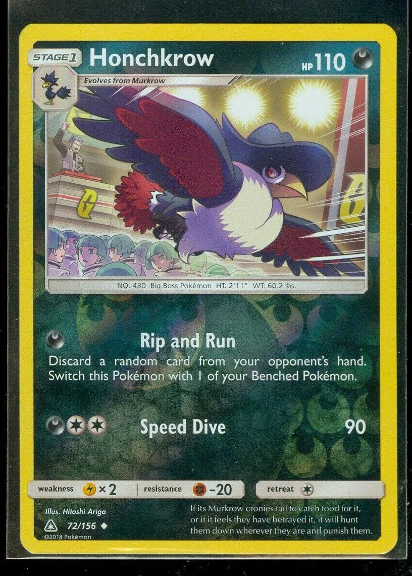 Honchkrow #72 — Ultraprisma (Reverse Holo)