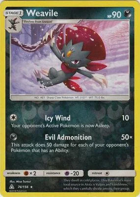 Weavile #74 — Ultraprisma (Reverse Holo)