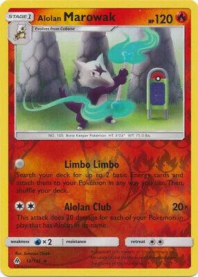 Marowak de Alola #12 — Luz Proibida (Reverse Holo)