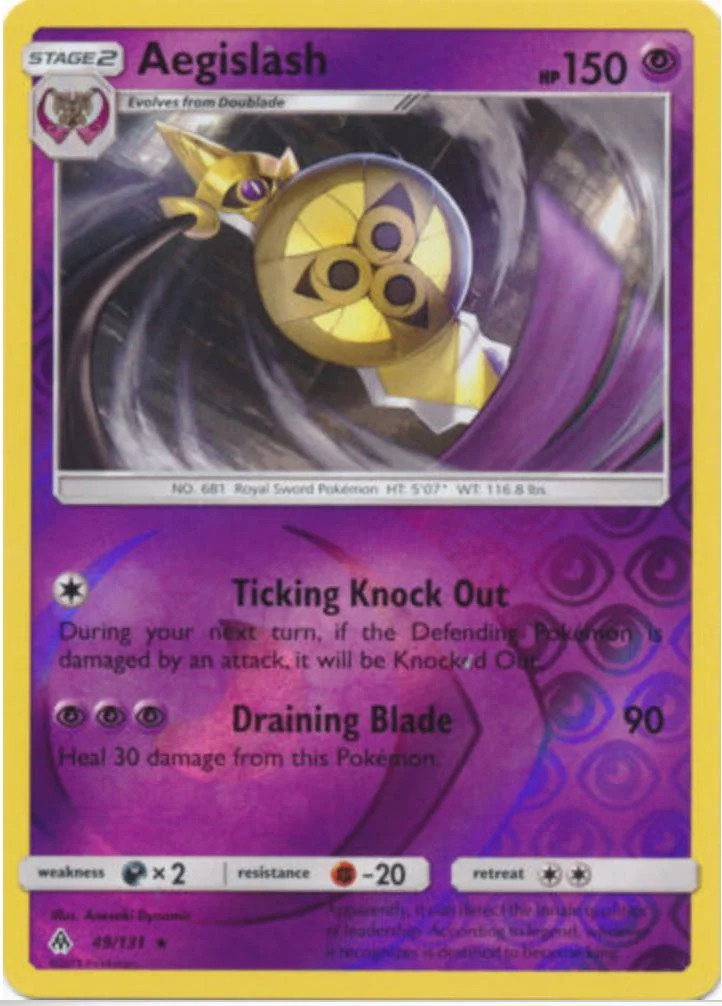 Aegislash #49 — Luz Proibida (Reverse Holo)