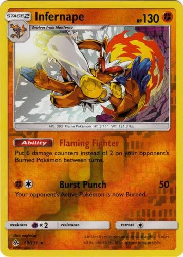 Infernape #59 — Luz Prohibida (Reverse Holo)