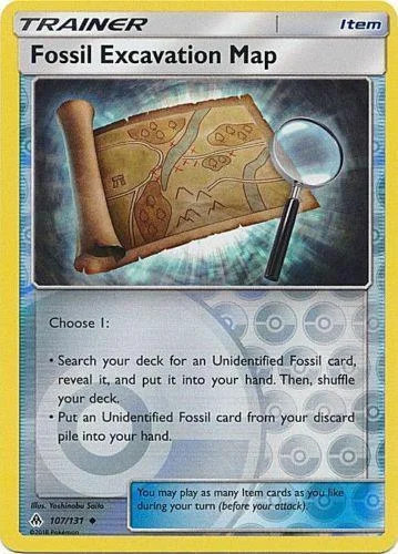 Mapa de Escavar Fósseis #107 — Luz Proibida (Reverse Holo)