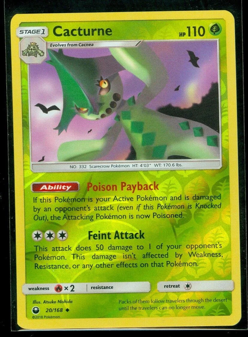 Cacturne #20 — Tempesta Astrale (Reverse Holo)