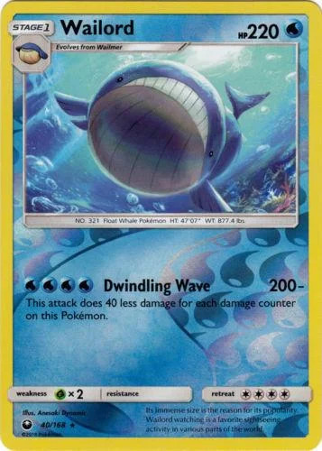 Wailord #40 — Tormenta Celestial (Reverse Holo)