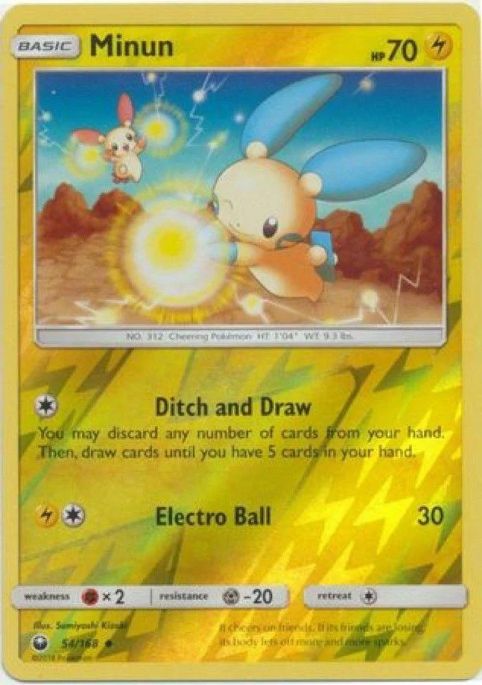 Minun #54 — Tormenta Celestial (Reverse Holo)