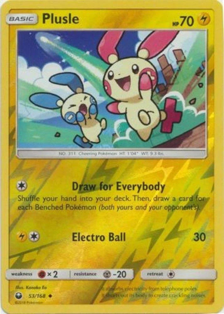 Plusle #53 — Tempesta Astrale (Reverse Holo)