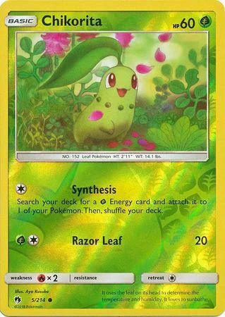 Chikorita #5 — Trovões Perdidos (Reverse Holo)