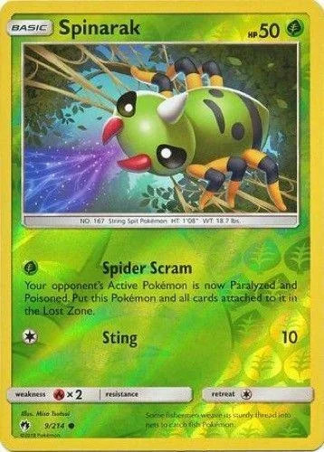 Spinarak #9 — Trovões Perdidos (Reverse Holo)