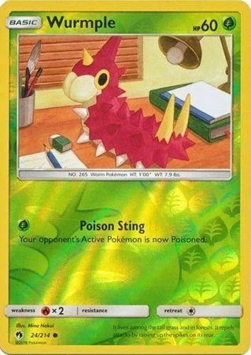 Wurmple #24 — Trovões Perdidos (Reverse Holo)