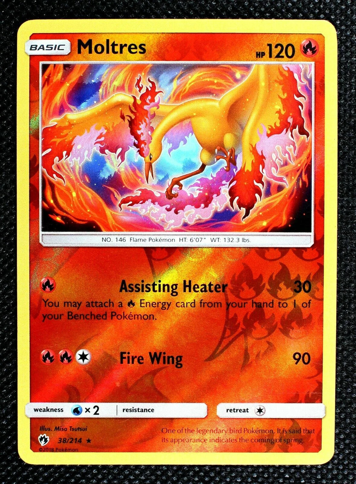 Moltres #38 — Trovões Perdidos (Reverse Holo)
