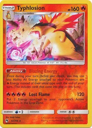 Typhlosion #42 — Trovões Perdidos (Reverse Holo)