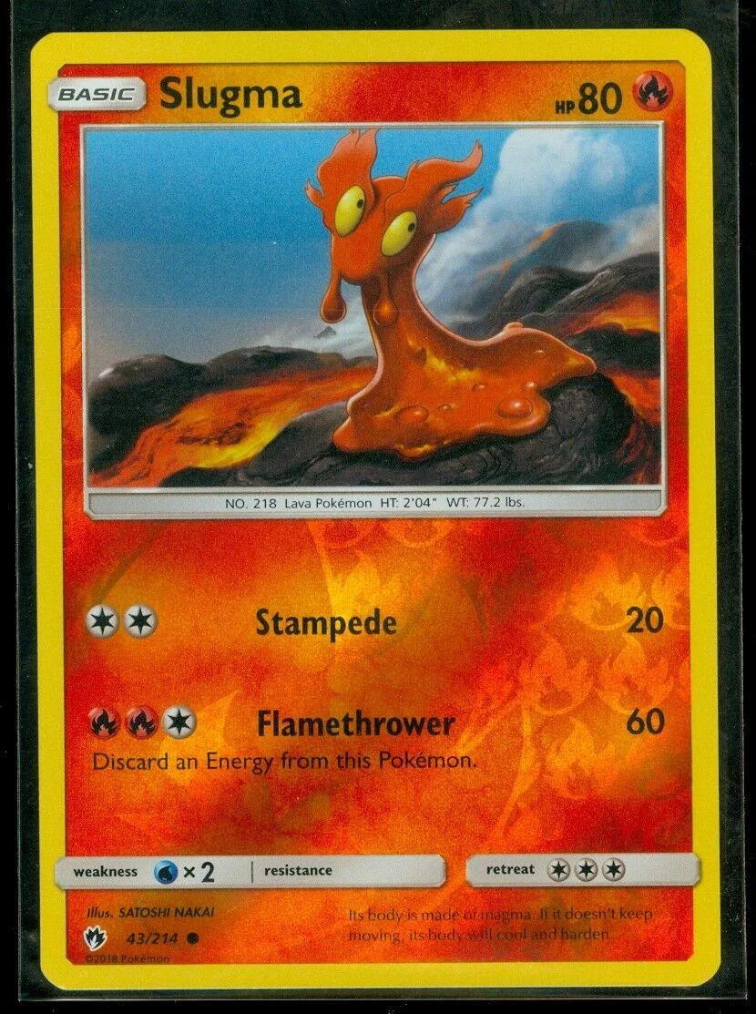 Slugma #43 — Trovões Perdidos (Reverse Holo)