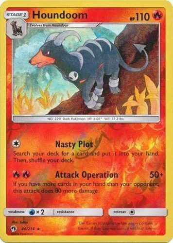 Houndoom #46 — Trovões Perdidos (Reverse Holo)