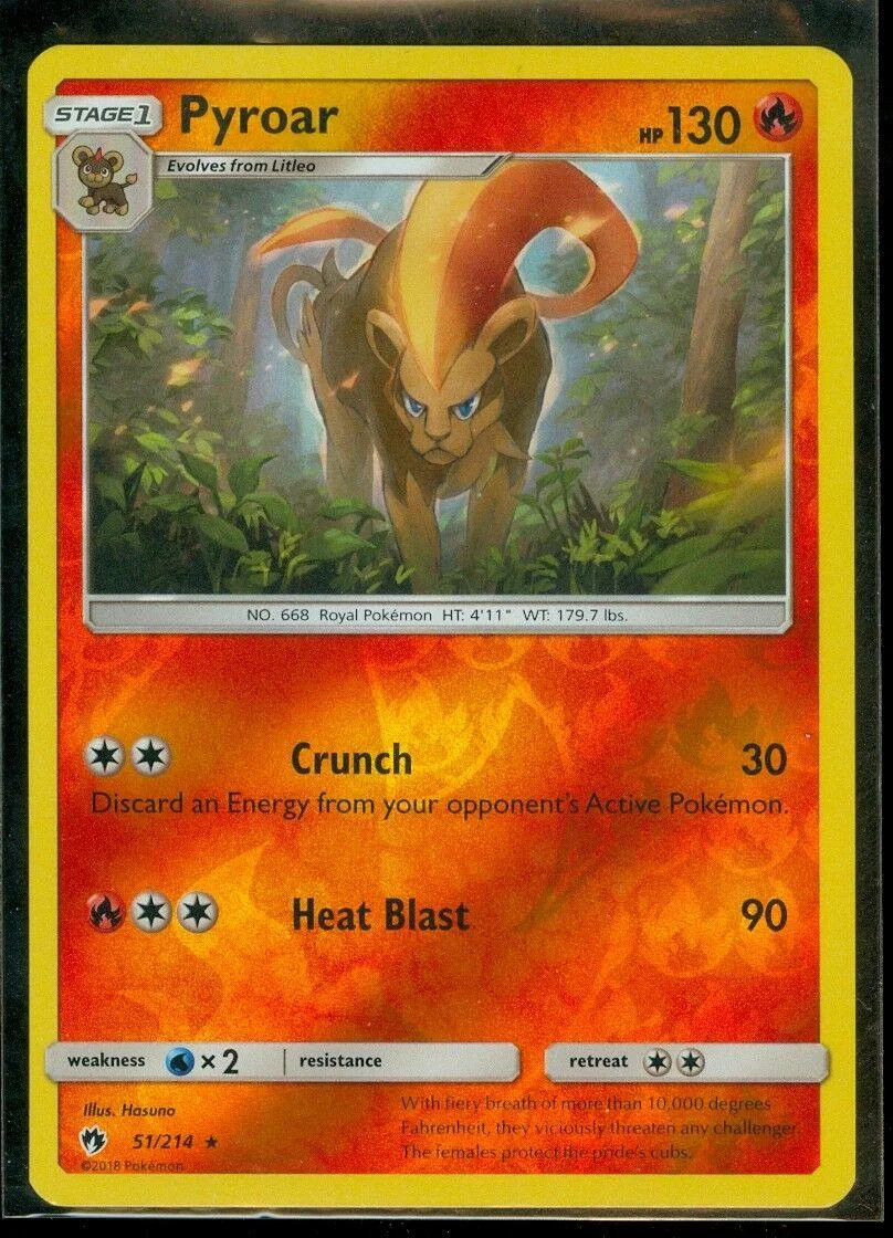 Pyroar #51 — Trovões Perdidos (Reverse Holo)