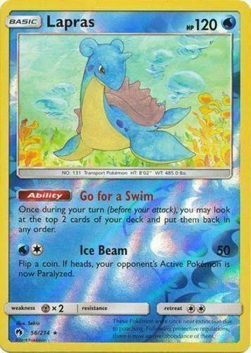 Lapras #56 — Truenos Perdidos (Reverse Holo)
