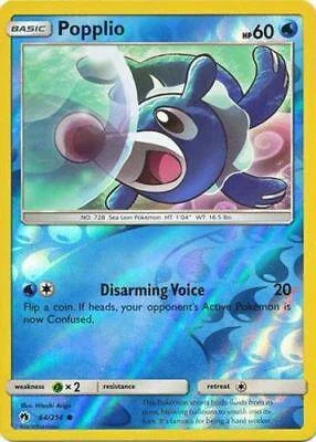 Popplio #64 — Trovões Perdidos (Reverse Holo)