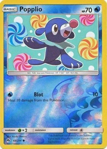 Popplio #65 — Trovões Perdidos (Reverse Holo)