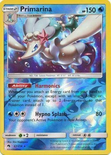 Primarina #67 — Trovões Perdidos (Reverse Holo)