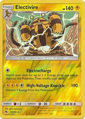 Electivire #72 — Trovões Perdidos (Reverse Holo)