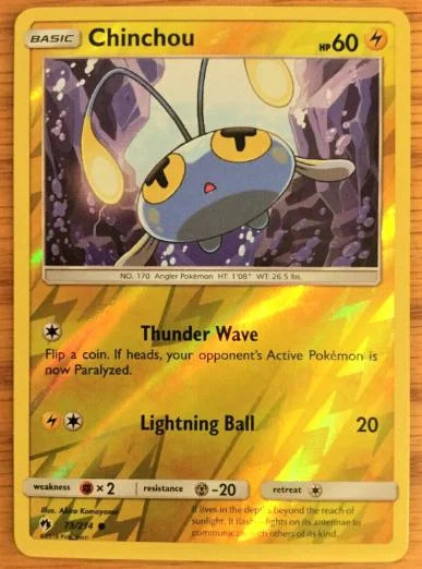 Chinchou #73 — Truenos Perdidos (Reverse Holo)
