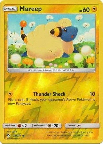 Mareep #76 — Truenos Perdidos (Reverse Holo)