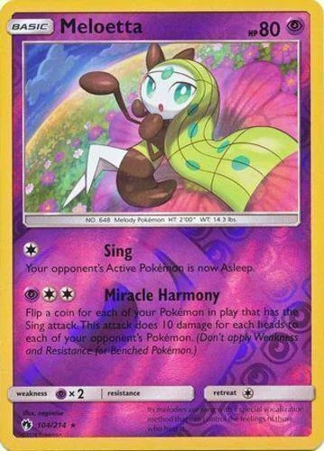 Meloetta #104 — Trovões Perdidos (Reverse Holo)