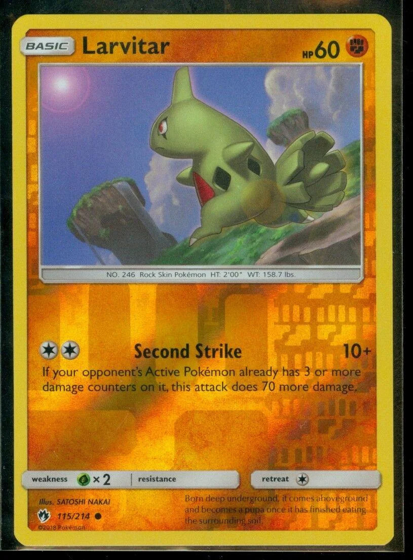 Larvitar #115 — Tuoni Perduti (Reverse Holo)
