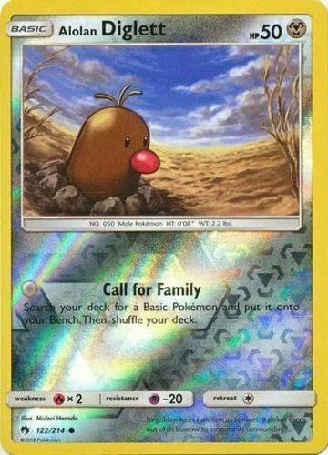 Diglett de Alola #122 — Trovões Perdidos (Reverse Holo)