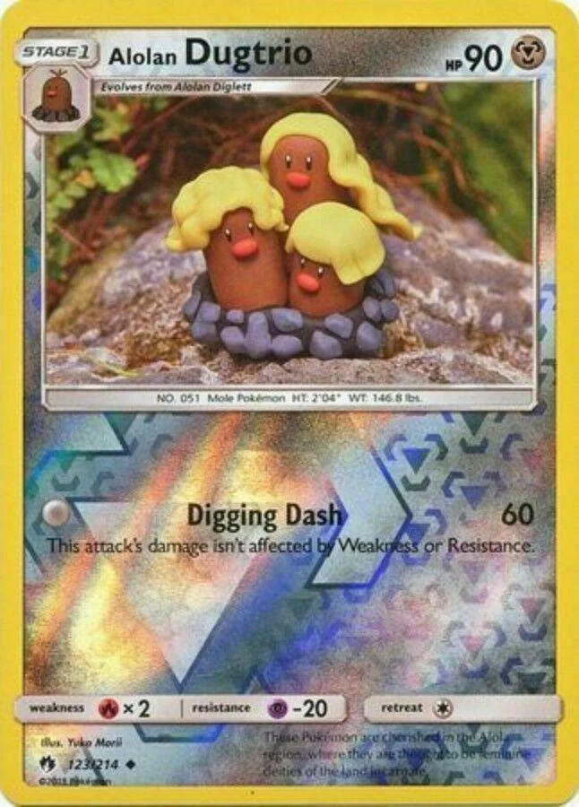 Triopikeur d’Alola #123 — Tonnerre Perdu (Reverse Holo)