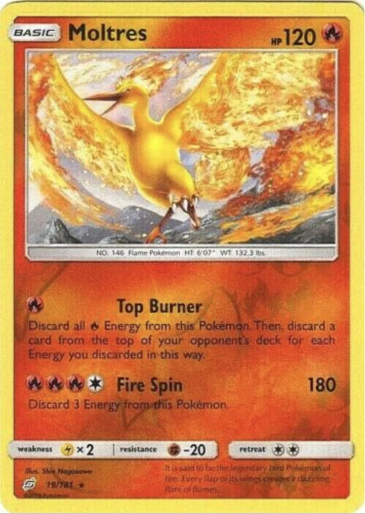 Moltres #19 — Union de Aliados (Reverse Holo)
