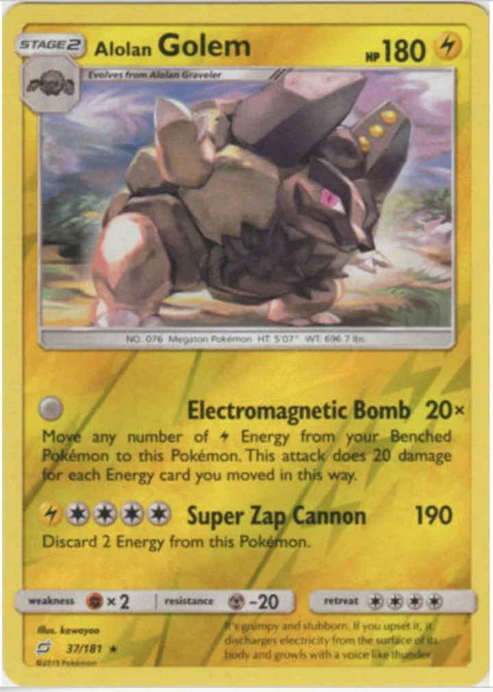 Golem de Alola #37 — União de Aliados (Reverse Holo)
