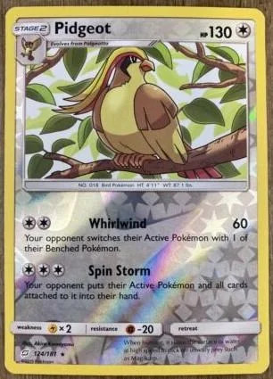 Pidgeot #124 — Union de Aliados (Reverse Holo)