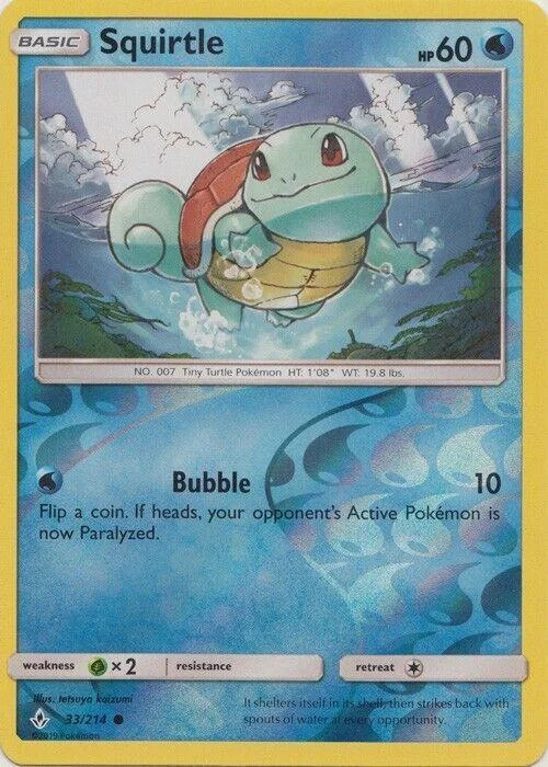 Squirtle #33 — Vínculos Indestructibles (Reverse Holo)
