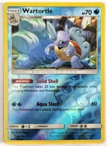 Wartortle #34 — Elos Inquebráveis (Reverse Holo)