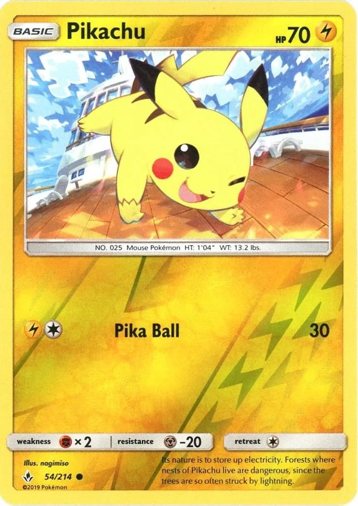Pikachu #54 — Vínculos Indestructibles (Reverse Holo)