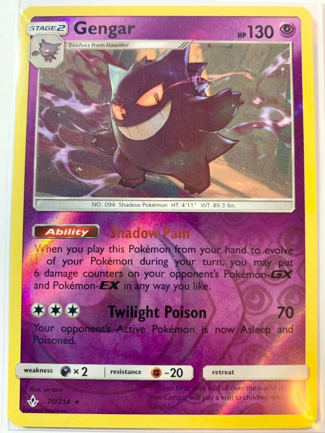 Gengar #70 — Legami Inossidabili (Reverse Holo)