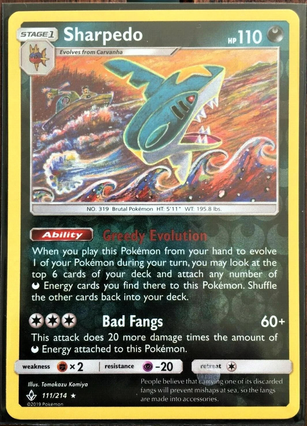 Sharpedo #111 — Legami Inossidabili (Reverse Holo)