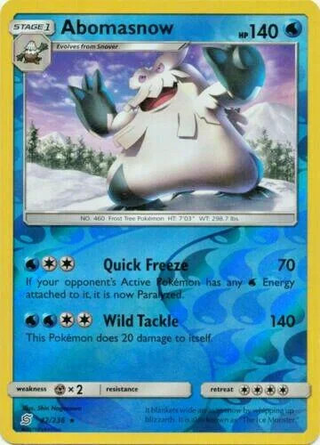 Abomasnow #42 — Mentes Unidas (Reverse Holo)